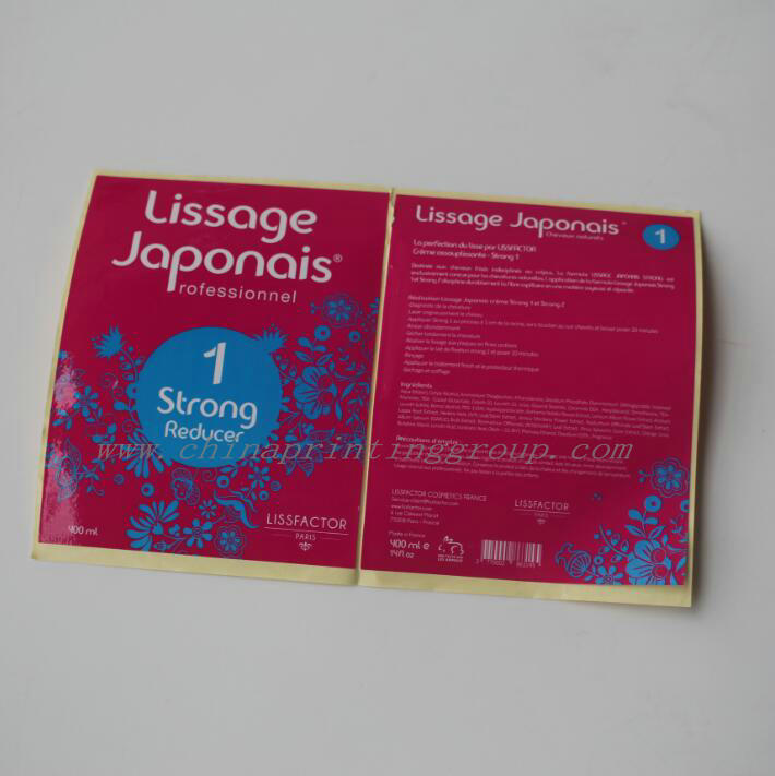 Custom Printing Adhesive OilProof Food Ingredients Label Sticker